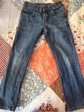 Boys Size 6 Children’s Place Straight Leg Jeans Adjustable Waist Medium Wash